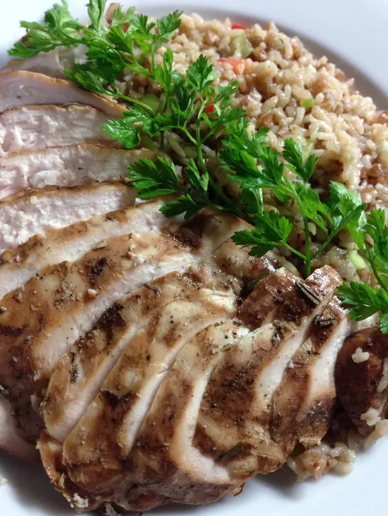 Копченая куриная грудка с крупами микс: шаг 8