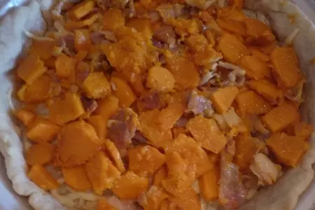 Киш с тыквой и беконом(любителям и противникам тыквы посвящается): шаг 5