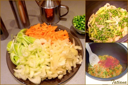 Овощной суп с брюссельской капустой и диким рисом в мультиварке ( тест-драйв ): шаг 3