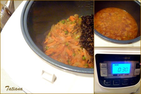 Овощной суп с брюссельской капустой и диким рисом в мультиварке ( тест-драйв ): шаг 4