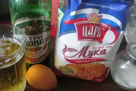 Кольца кальмара в пивном кляре: шаг 3