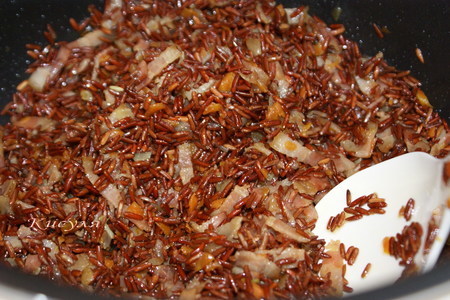Красный рис (red rice) с беконом и овощами.тест-драйв: шаг 5