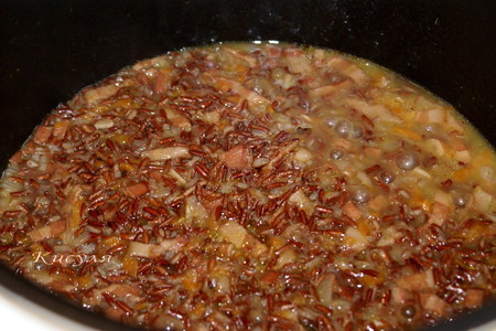 Красный рис (red rice) с беконом и овощами.тест-драйв: шаг 6