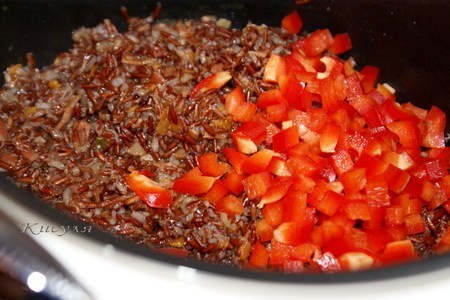 Красный рис (red rice) с беконом и овощами.тест-драйв: шаг 7