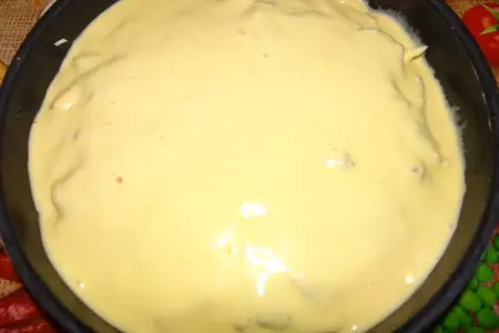 Заливной пирог с капустой и фаршем: шаг 4