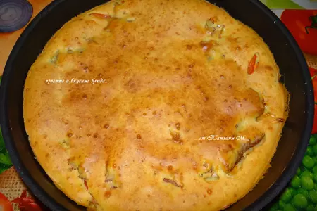 Заливной пирог с капустой и фаршем: шаг 5