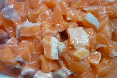 Тартар из маринованного лосося с грушей: шаг 1