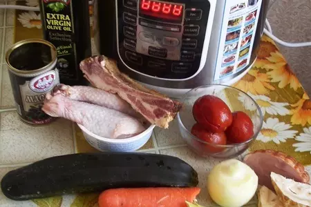 Мясной суп с пикантными равиолями: шаг 1