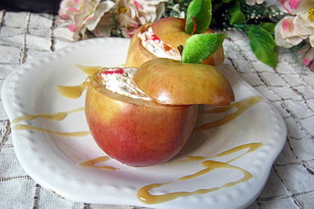 Яблоки фаршированные творогом и цукатами (тест-драйв): шаг 12