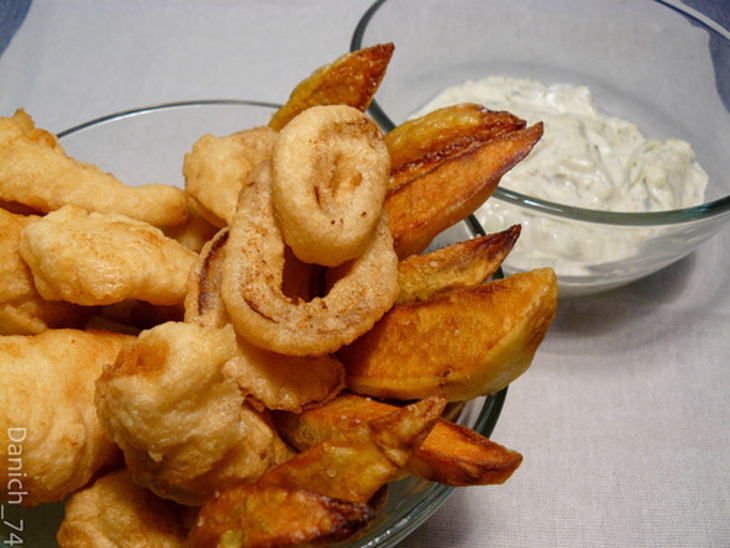 Рыба в кляре с картофелем фри (fish and chips): шаг 3