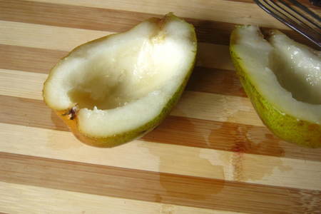 Десерт из груши с золотистым "лазуром" и виноградом (тест-драйв): шаг 2