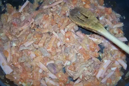 Томатный суп с куриными печенками: шаг 6