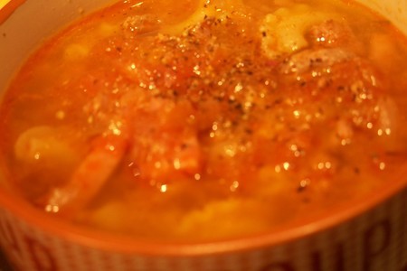 Томатный суп с куриными печенками: шаг 7