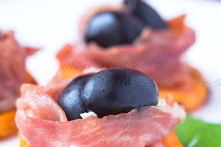 Закуска с тыквой, хамоном и оливками: шаг 6