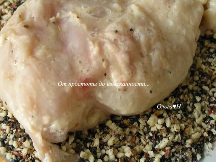 Куриные грудки в ореховой панировке с кунжутом: шаг 3