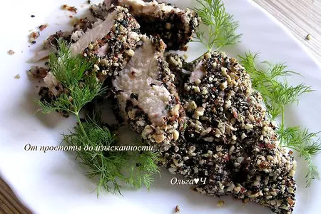 Куриные грудки в ореховой панировке с кунжутом: шаг 6