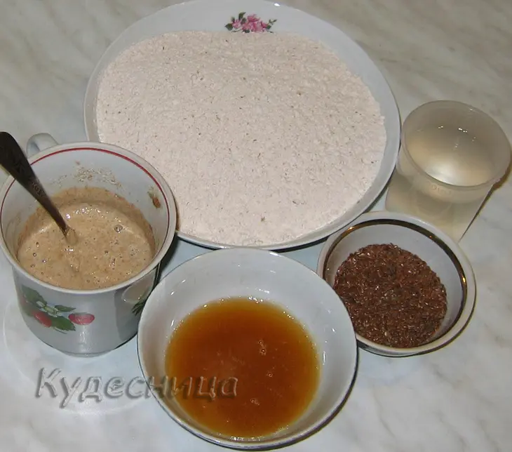 Хлеб пшеничный с отрубями на закваске: шаг 2
