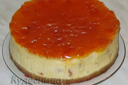 Чизкейк с курагой и абрикосвым джемом: шаг 12