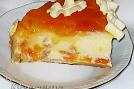 Чизкейк с курагой и абрикосвым джемом: шаг 14