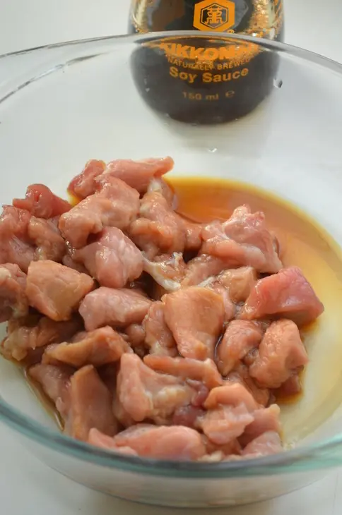 Салат "мясо в заточении": шаг 1