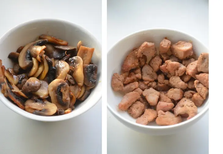 Салат "мясо в заточении": шаг 3