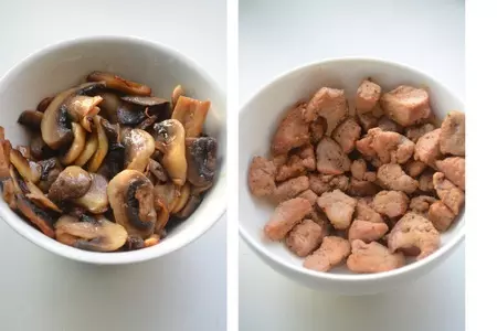 Салат "мясо в заточении": шаг 3