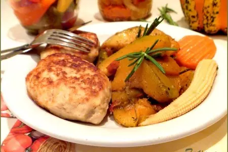 Тыква с томатами и розмарином в мультиварке ( тест-драйв ): шаг 8