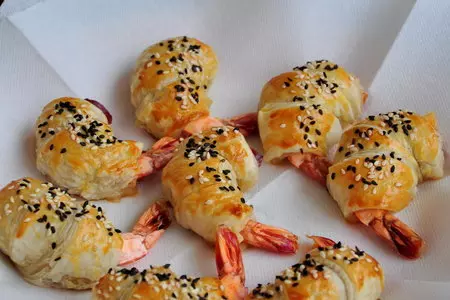 Мини-круассаны с креветками и пармой: шаг 6