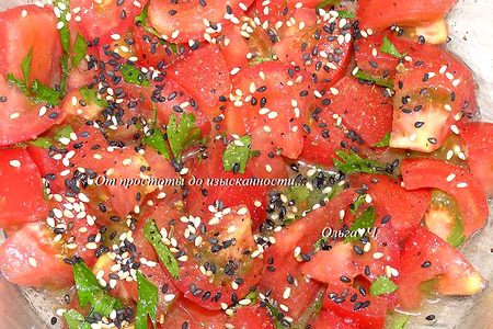 Салат из помидоров с кунжутом: шаг 2