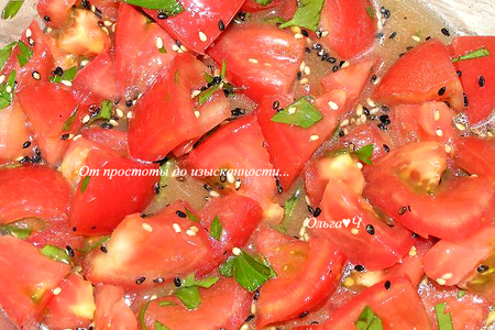 Салат из помидоров с кунжутом: шаг 3