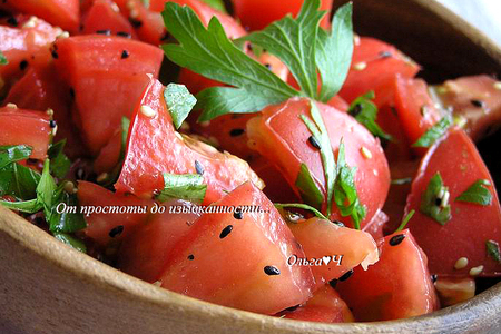Салат из помидоров с кунжутом: шаг 4