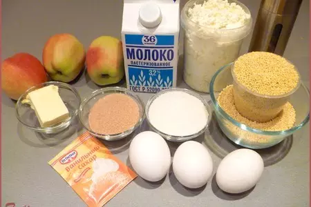 Пшенник с творогом и яблоками в мультиварке: шаг 1