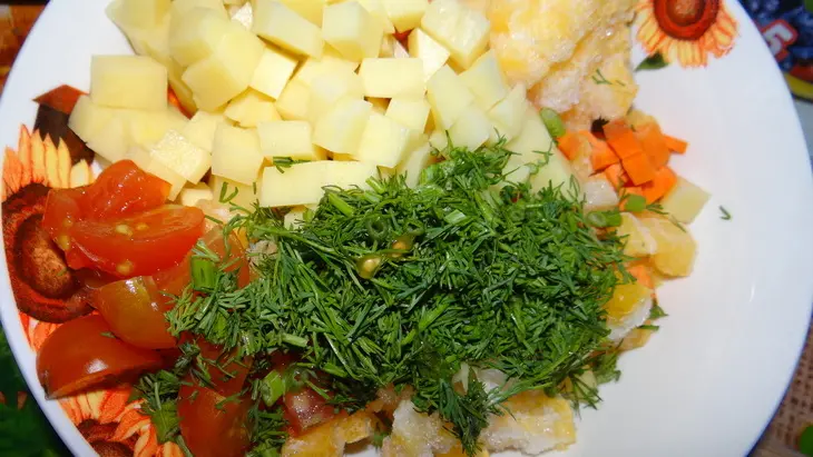 Морской супчик с овощами (детское меню, мультиварка): шаг 2