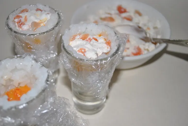 Новогодние закусочные пирожные и торт с желе из соевого соуса: шаг 15