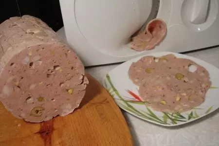 Домашняя мортаделла с оливками.: шаг 11