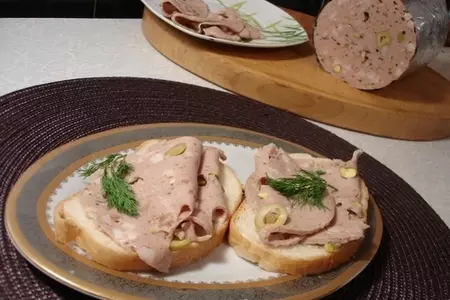 Домашняя мортаделла с оливками.: шаг 12