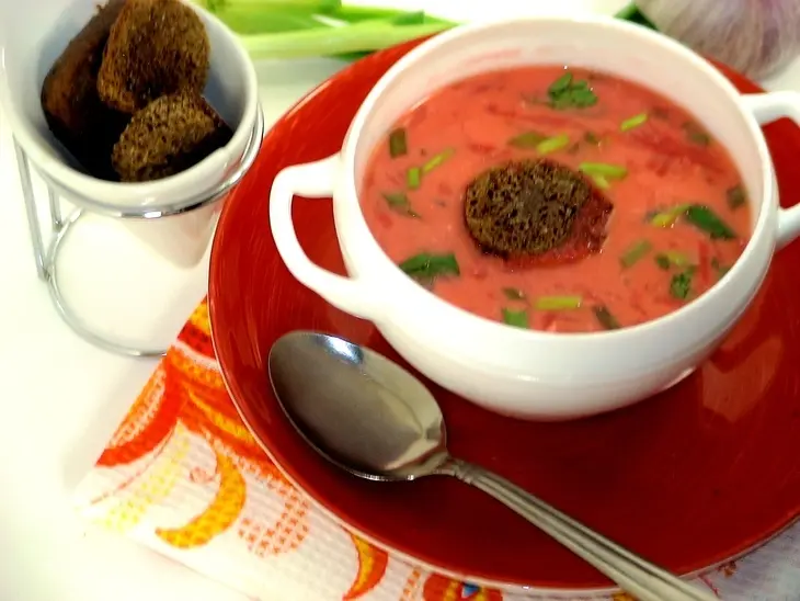 "підбиваний" борщ с чесночными крутонами ( тест –драйв): шаг 6