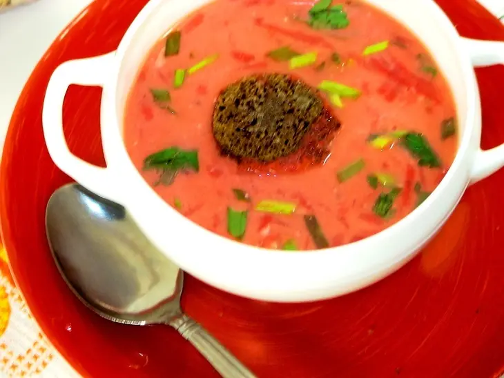 "підбиваний" борщ с чесночными крутонами ( тест –драйв): шаг 7