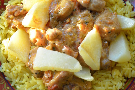 Куриные biryani с рисом и картофелем: шаг 9