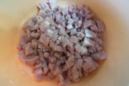 Салат с яичными блинчиками: шаг 3