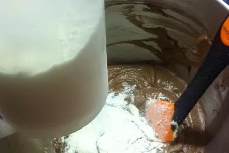 Шоколадный пирог с мятной глазурью.: шаг 5