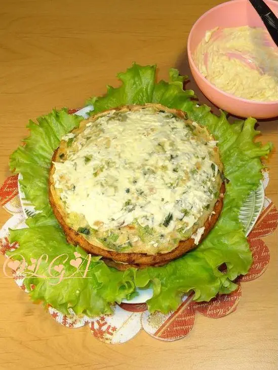 Трехцветный закусочный торт "фасолька": шаг 9