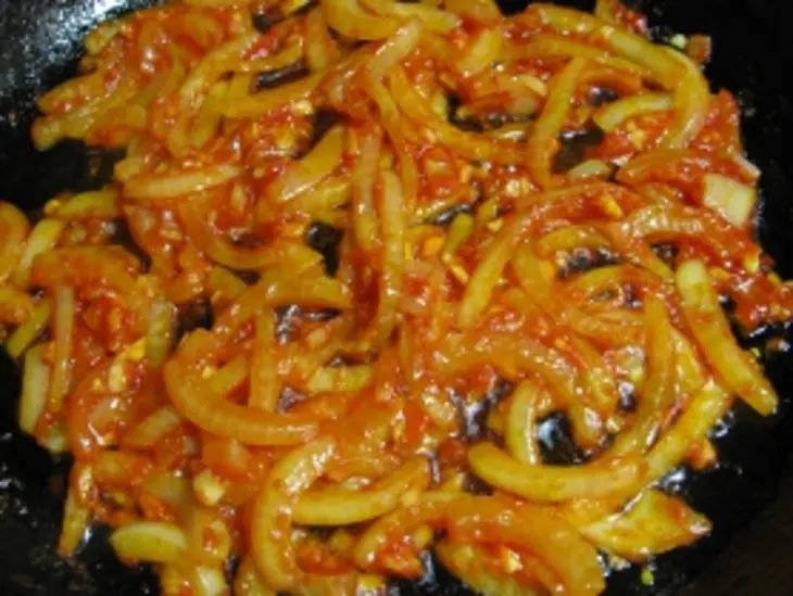 Курица, фаршированная фасолью с макаронами: шаг 6