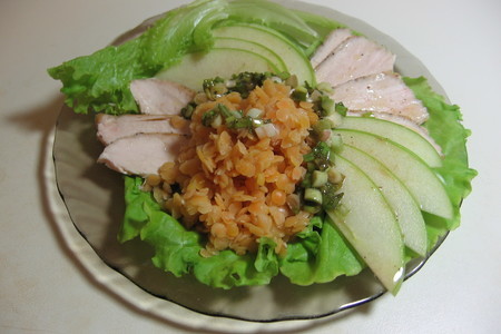 Салат из чечевицы с курицей: шаг 7