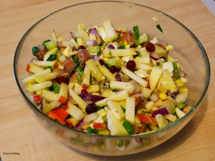 Закусочный селедочный салат: шаг 5