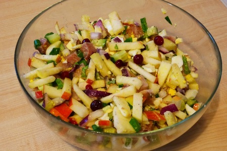 Закусочный селедочный салат: шаг 5