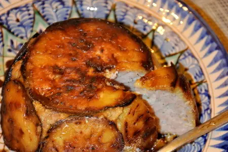 Шарлотка мясная с баклажанами: шаг 7
