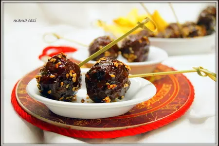 Мясные шарики в медовой глазури и кунжуте.: шаг 6