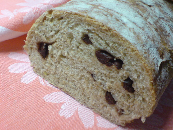 Провинциальный бургундский хлеб// цельнозерновой с маслинами: шаг 8