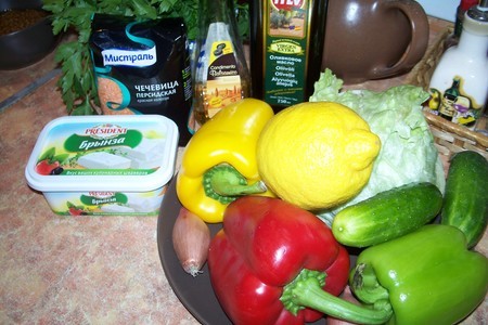 Салат из чечевицы с брынзой и овощами: шаг 1